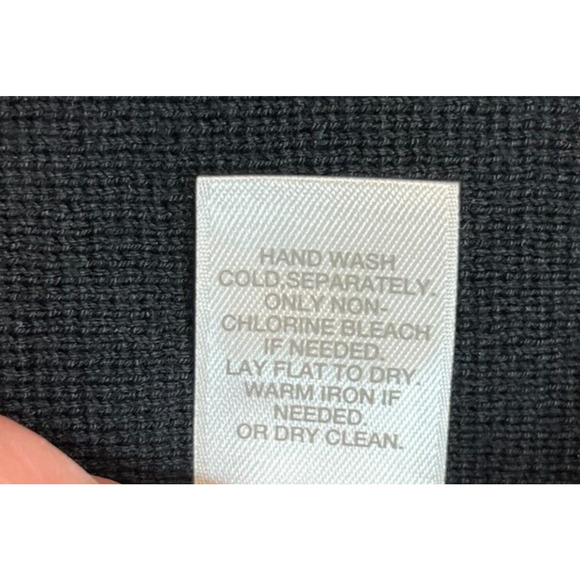 J Jill Black Cropped Open Cardigan Sweater 1X Cotton Rayon Staple Long Sleeve - Picture 7 of 7